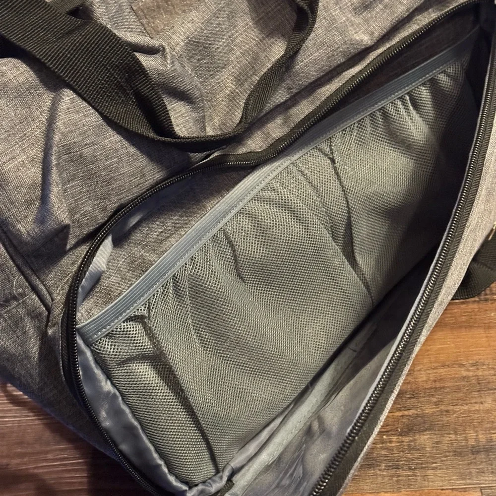 Honest Gray Messenger/ Briefcase Style Bag With 3 Different Compartments